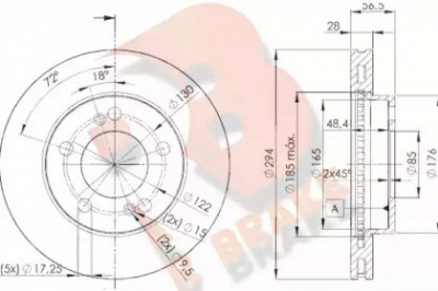 R BRAKE 78rbd28674 -  Тормозной диск